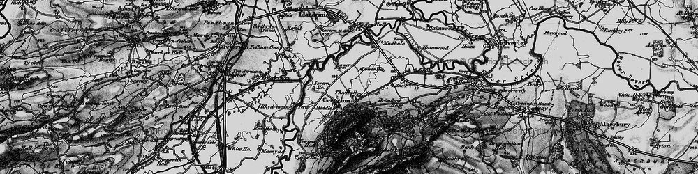 Old map of Breidden Hill in 1897