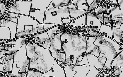 Old map of Crimplesham in 1898