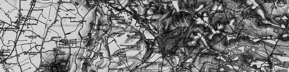 Old map of Ettington Park (Hotel) in 1898