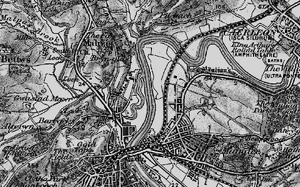 Old map of Crindau in 1897