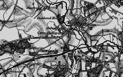 Old map of Cringleford in 1898
