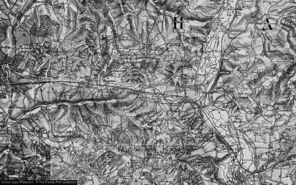 Old Map of Critchell's Green, 1895 in 1895