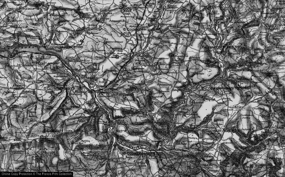 Old Map of Croanford, 1895 in 1895
