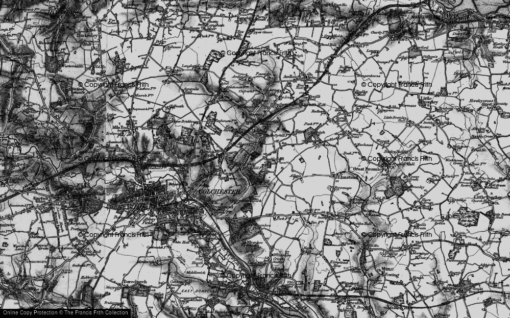Old Map of Crockleford Hill, 1896 in 1896