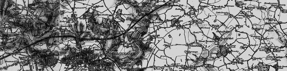 Old map of Crockleford Hill in 1896