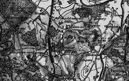 Old map of Croes Llanfair in 1896