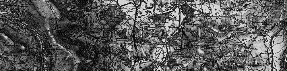 Old map of Croes Llanfair in 1896