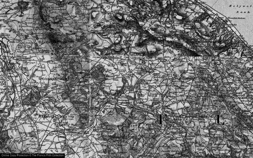 Old Map of Croes-wian, 1896 in 1896