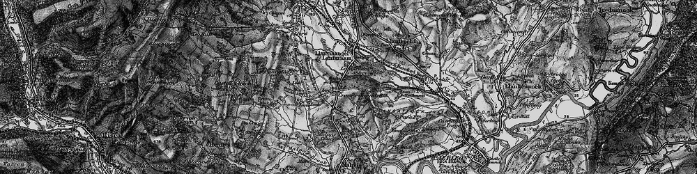 Old map of Llantarnam Abbey in 1897