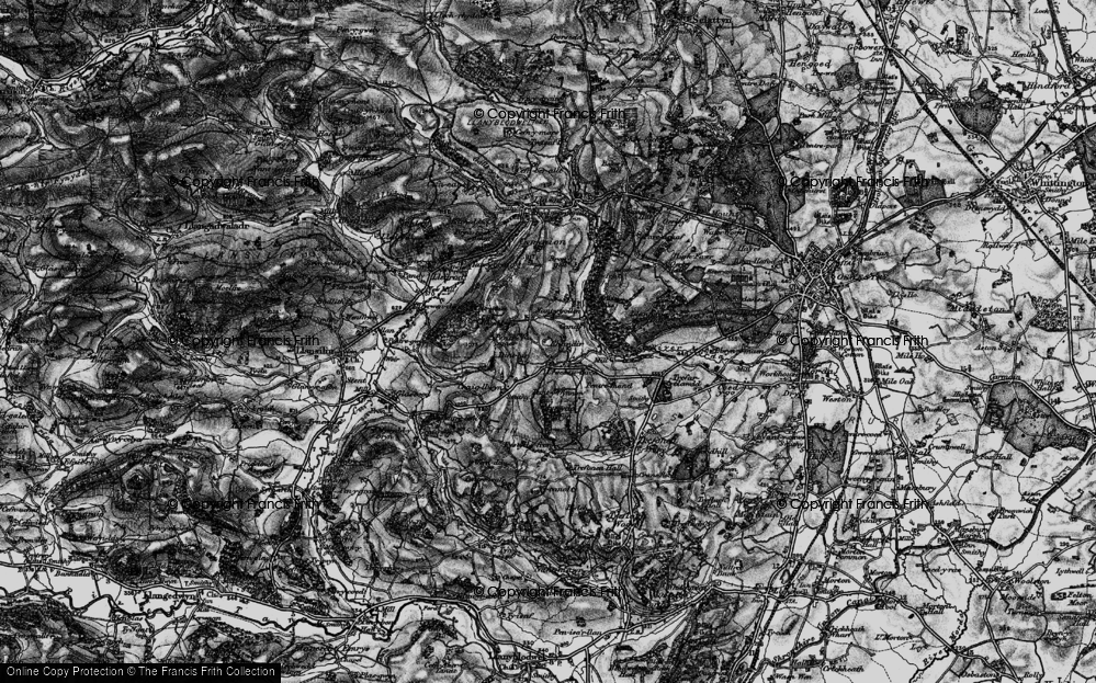 Old Map of Croesau Bach, 1897 in 1897