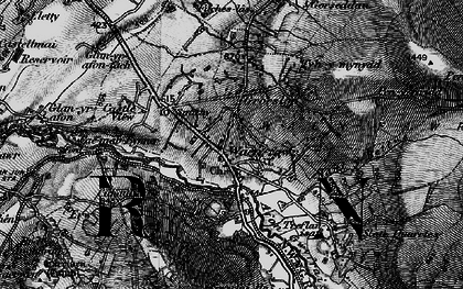 Old map of Croesywaun in 1899