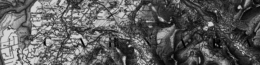 Old map of Croesywaun in 1899