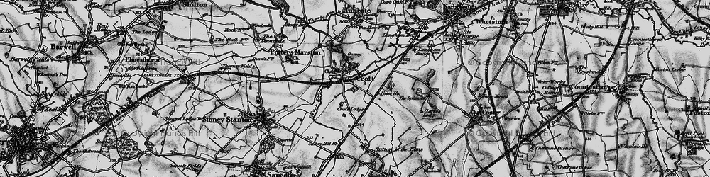 Old map of Croft in 1899