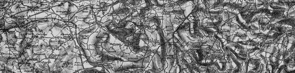 Old map of Croft Mitchell in 1896