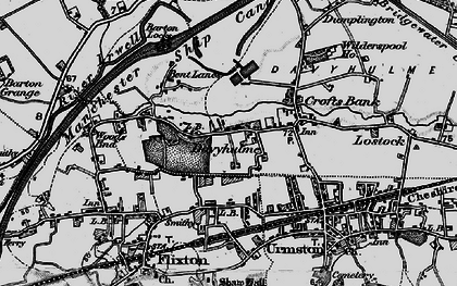 Old map of Crofts Bank in 1896