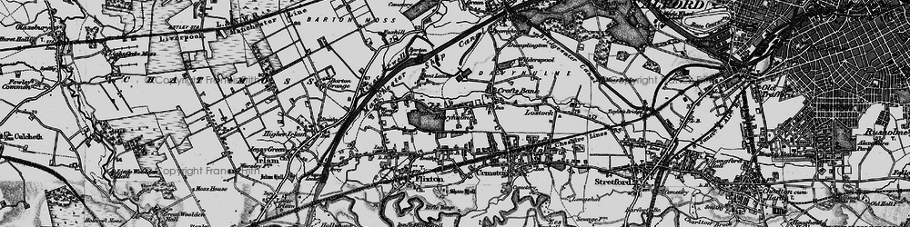 Old map of Crofts Bank in 1896