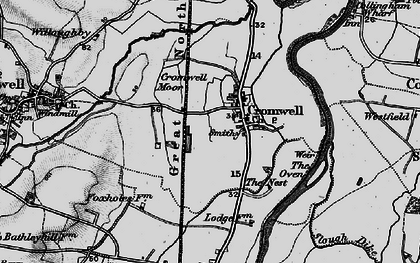 Old map of Cromwell in 1899