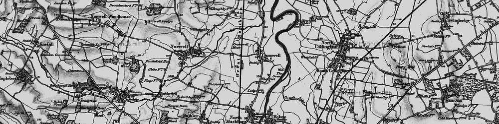 Old map of Cromwell in 1899