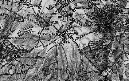 Old map of Crondall in 1895
