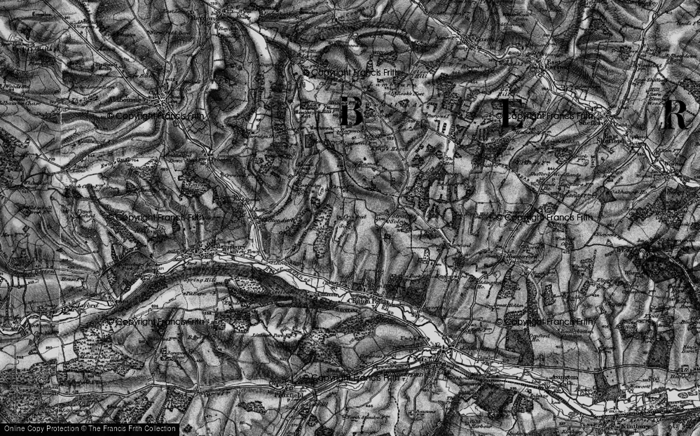 Old Map of Crooked Soley, 1895 in 1895