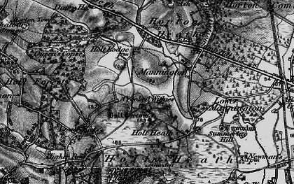 Old map of Crooked Withies in 1895