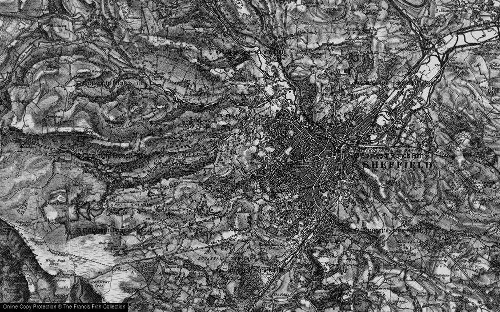 Old Map of Crookes, 1896 in 1896