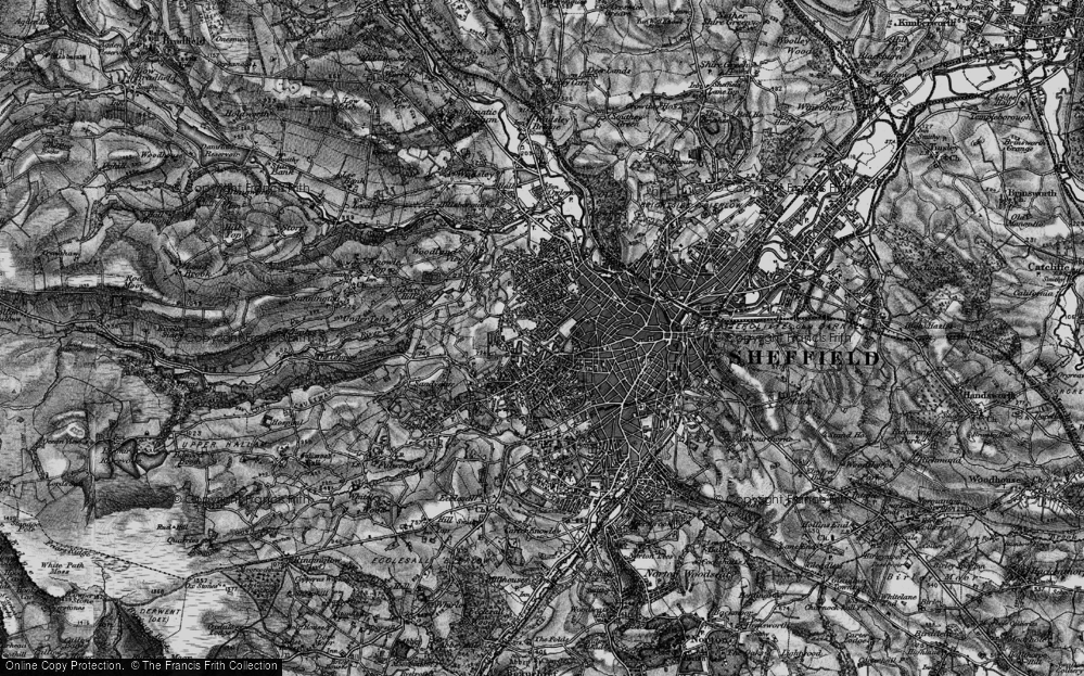Old Map of Crookesmoor, 1896 in 1896