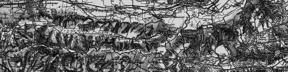 Old map of Crookham in 1895