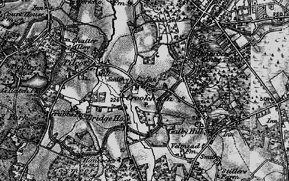 Old map of Crookham Village in 1895
