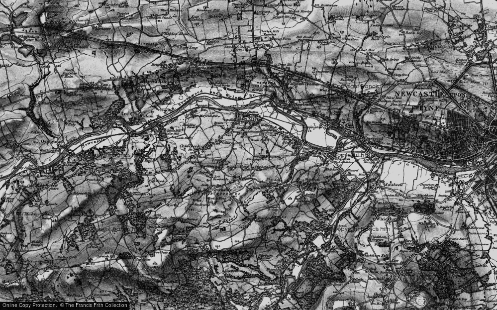 Old Map of Crookhill, 1898 in 1898