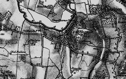Old map of Cropthorne in 1898