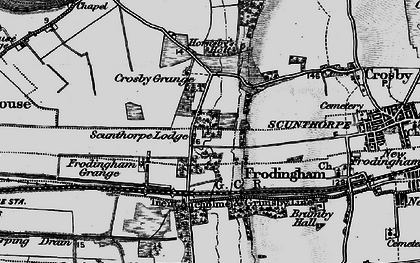 Old map of Crosby in 1895