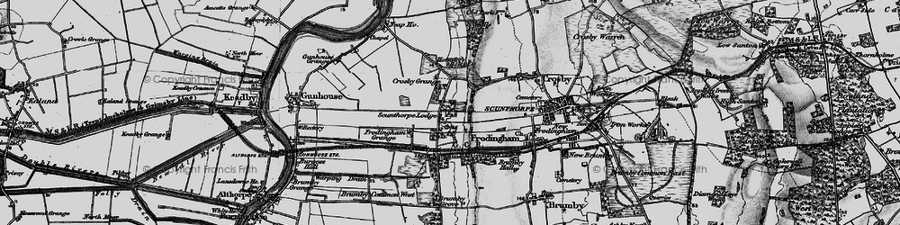 Old map of Crosby in 1895