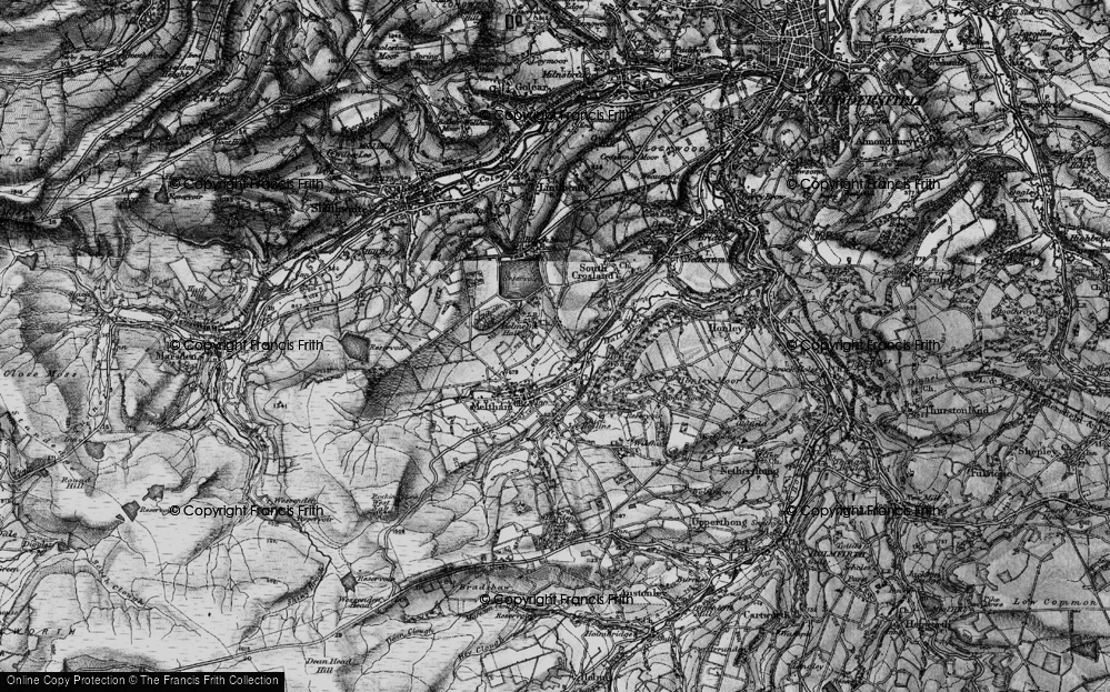 Old Map of Crosland Edge, 1896 in 1896