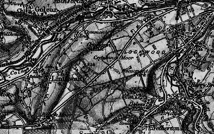 Old map of Crosland Hill in 1896