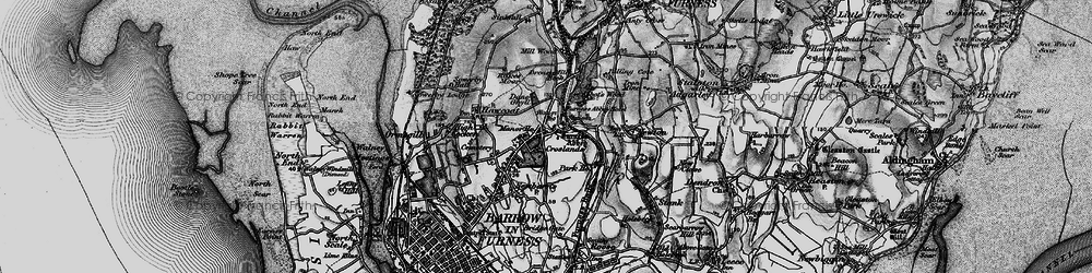 Old map of Breast Mill Beck in 1897