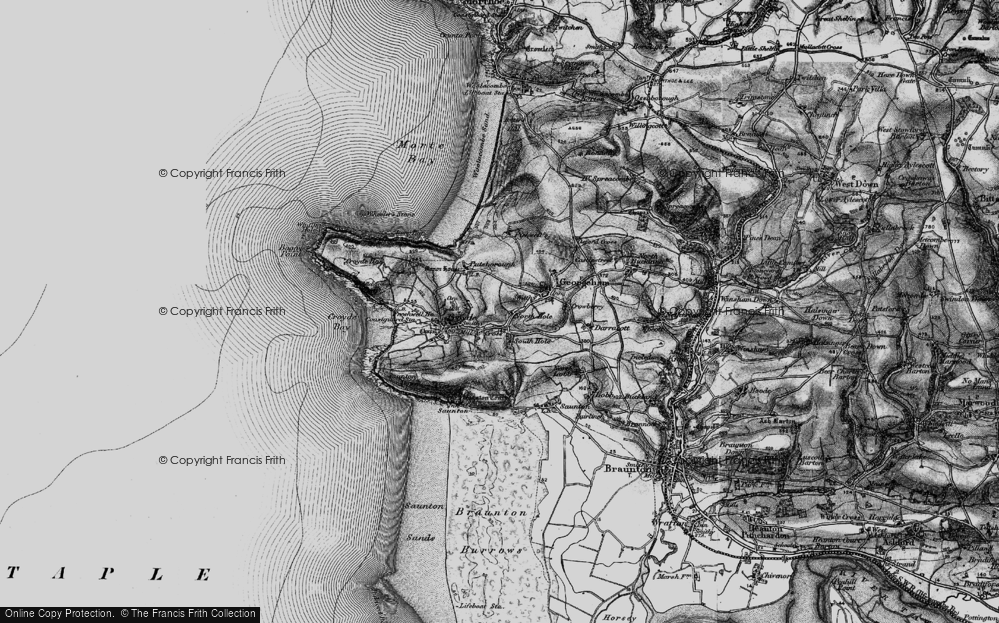 Old Map of Cross, 1897 in 1897