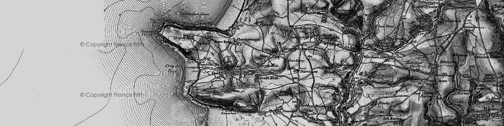 Old map of Cross in 1897