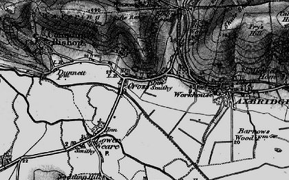 Old map of Cross in 1898