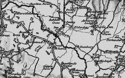 Old map of Cross-at-Hand in 1895