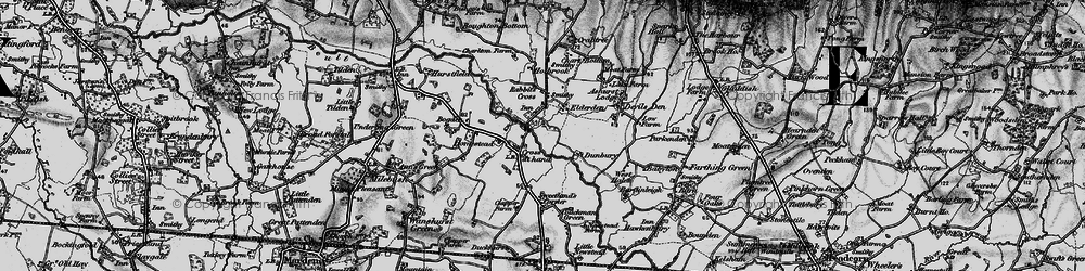 Old map of Cross-at-Hand in 1895