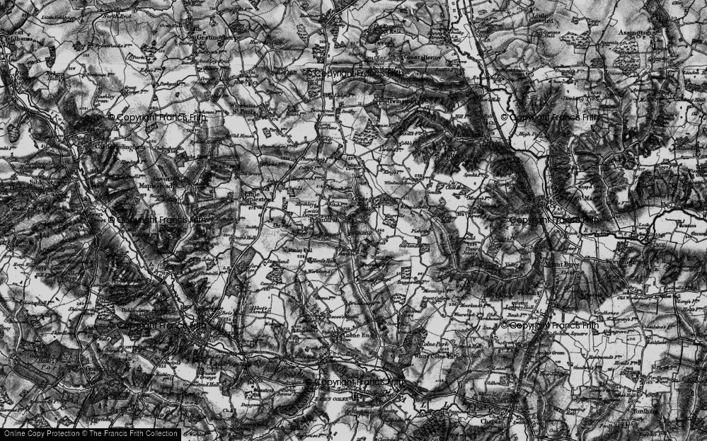 Old Map of Cross End, 1895 in 1895