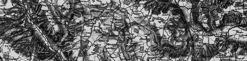 Old map of Cross End in 1895