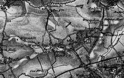 Old map of Cross End in 1896