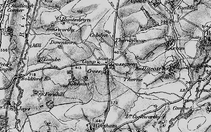 Old map of Cross Green in 1895
