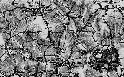 Old map of Cross Green in 1895