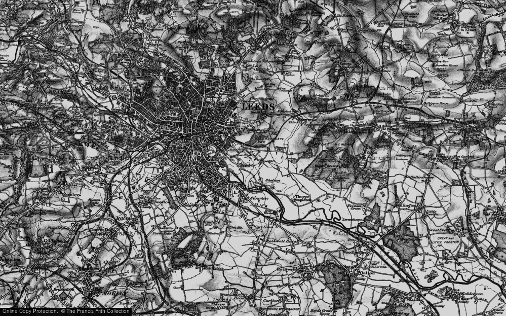 Old Map of Cross Green, 1896 in 1896