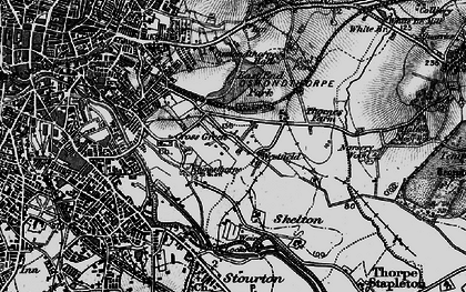 Old map of Cross Green in 1896