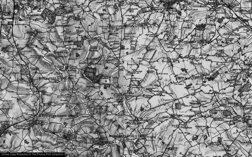 Old Map of Cross Green, 1896 in 1896
