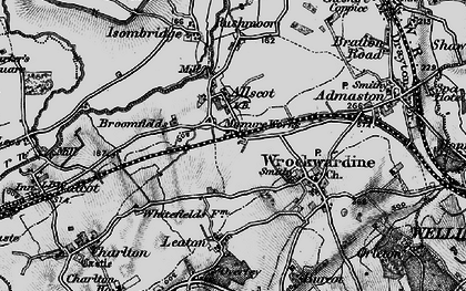 Old map of Cross Green in 1899